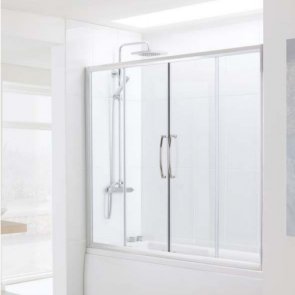 Lakes Classic Over Bath Semi Frame-less Side Panel 1500mm H X 800mm W - 6mm Glass