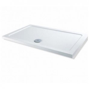 Lakes Low Profile Rectangular Shower Tray 1000mm x 700mm x 45mm with 90mm Waste