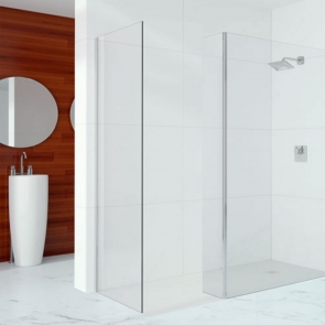 Merlyn 8mm Modular Wet Room Shower Screen End Panel 300mm (excluding Support Arm)