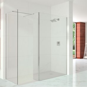 Merlyn Wet Room Cube Panel - 300mm Wide, Clear Glass