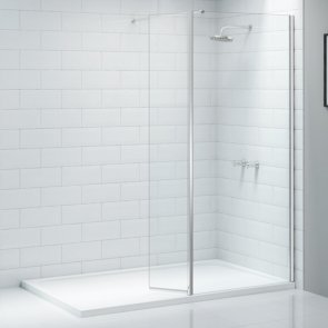 Aquashine Shower Wall Swivel Panel 400mm Wide - 8mm Glass