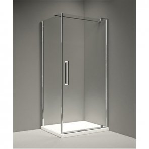 Merlyn 10 Series Pivot Door Side Panel, 1200mm Wide, Clear Glass | Product Image