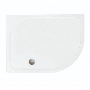 Merlyn MStone Offset Quadrant Shower Tray with Waste 900mm x 760mm Right Handed - Stone Resin
