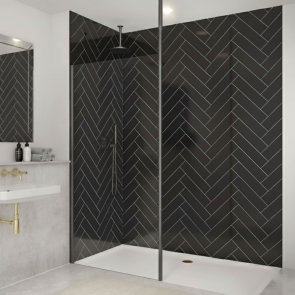 Merlyn Vertical Ceiling Post 3000mm - Brushed Gun Metal | Product Image