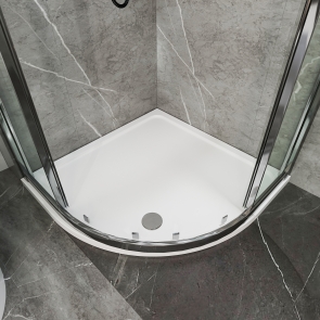 MX Elements Quadrant Shower Tray with Waste 900mm x 900mm Flat Top