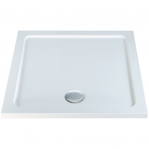 MX Elements Square Shower Tray with Waste 1000mm x 1000mm Flat Top