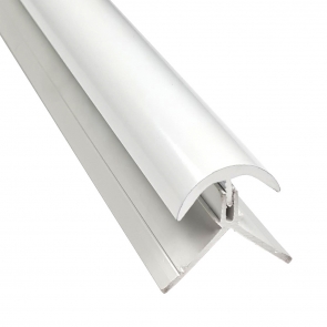 Nuance Wall Panel External Corner Trim Piece 2450mm - White (x1)
