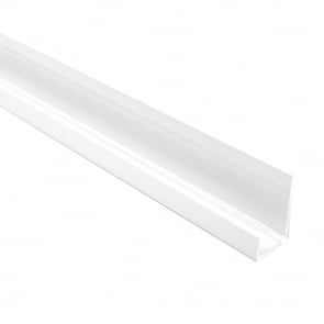 Nuance Wall Panel J-Shape End Cap Trim Piece 2450mm - White (x1)