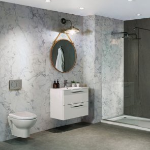 Nuance Postformed Wall Panel 2420mm H X 1200mm W Turin Marble - Ultramatt