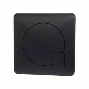 Nuie Square Dual Flush Push Button - Black