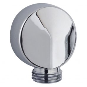 Nuie Round Shower Outlet Elbow, Single, Chrome (Required if shower is built in)