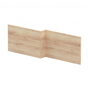 Nuie Arno Square Shower Bath Front Panel 520mm H x 1700mm W - Bleached Oak