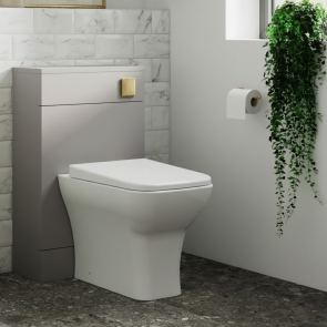 Nuie Arno Back to Wall WC Toilet Unit 500mm Wide - Satin Grey