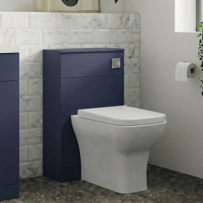 Nuie Arno Back to Wall WC Unit 500mm Wide - Midnight Blue | Product Image