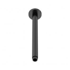 Nuie Arvan Round Ceiling Mounted Shower Arm 310mm Length - Matt Black