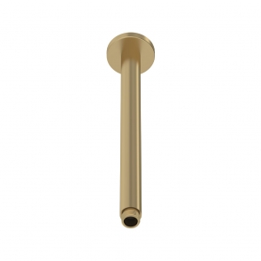 Nuie Arvan Round Ceiling Mounted Shower Arm 310mm Length - Brushed Brass