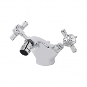 Nuie Beaumont Luxury Mono Bidet Mixer Tap with Waste Dual Handle - Chrome
