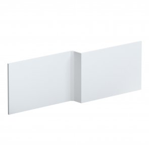 Nuie Blocks Square Shower Bath Front Panel 540mm H x 1700mm W - Satin White
