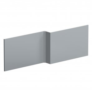 Nuie Blocks Square Shower Bath Front Panel 540mm H x 1700mm W - Satin Grey