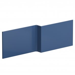 Nuie Blocks Square Shower Bath Front Panel 540mm H x 1700mm W - Satin Blue