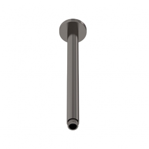 Nuie Round Ceiling Mounted Shower Arm 310mm Length - Brushed Pewter