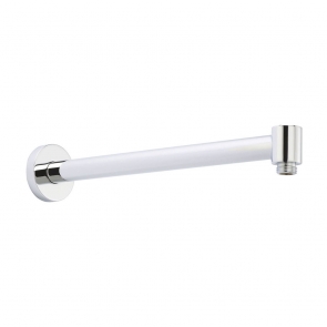 Nuie Contemporary Wall Mounted Shower Arm 328mm Length - Chrome