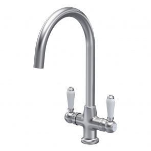 Nuie Cruciform Kitchen Sink Mixer Tap Lever Handle - Brushed Nickel | Product Image