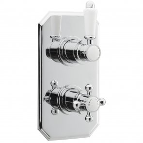 Nuie Edwardian Concealed Shower Valve Dual Handle - Chrome