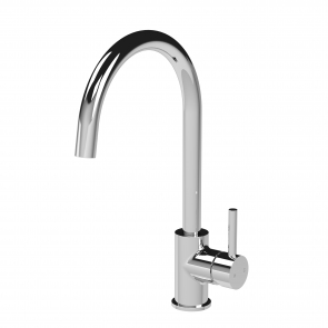 Nuie Lachen Mono Kitchen Sink Mixer Tap Single Lever Handle - Chrome | Product Image