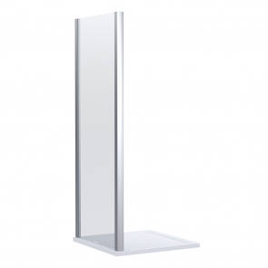 Nuie Lucie Chrome Side Panel 1000mm Wide - 8mm Glass