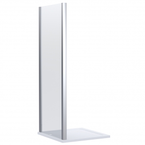 Nuie Lucie Chrome Side Panel 800mm Wide - 8mm Glass