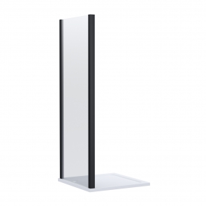 Nuie Lucie Matt Black Side Panel 900mm Wide - 8mm Glass