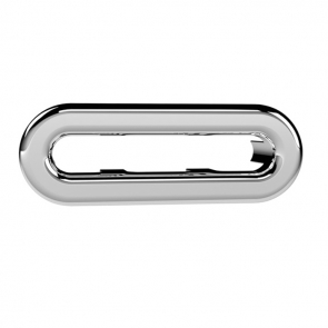 Nuie Oval Basin Overflow Cover - Chrome