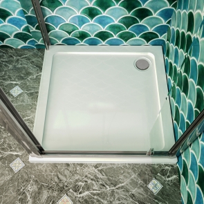 Nuie Pearlstone Square Shower Tray 700mm x 700mm - White