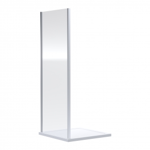Nuie Rene Polished Chrome Profile Side Panel 700mm Wide - 6mm Glass