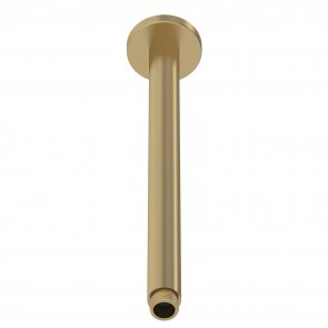 Nuie Arvan Round Ceiling Mounted Shower Arm 310mm Length - Brushed Brass