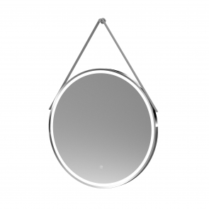 Nuie Salana Chrome Framed LED Touch Sensor Round Bathroom Mirror  800mm H x 800mm W | Product Image