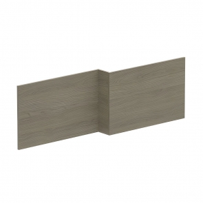 Nuie Square Shower Bath Front Panel 520mm H x 1700mm W - Solace Oak