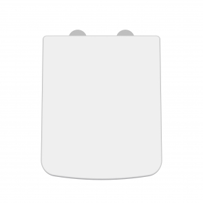 Nuie Square Thermoplastic Toilet Seat with Soft Close Quick Release Hinges - White