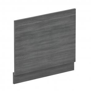 Nuie Straight Bath End Panel and Plinth 560mm H x 680mm W - Anthracite Woodgrain | Product Image