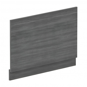 Nuie Straight Bath End Panel and Plinth 560mm H x 780mm W - Anthracite Woodgrain | Product Image