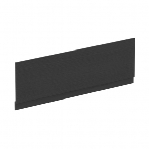 Nuie Straight Bath Front Panel and Plinth 560mm H x 1800mm W - Charcoal Black