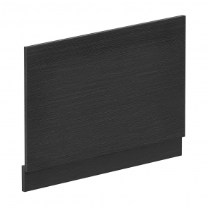 Nuie Straight Bath End Panel and Plinth 560mm H x 780mm W - Charcoal Black