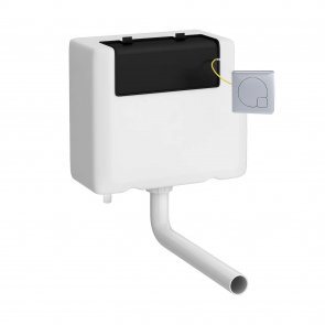 Nuie Universal Access Concealed Toilet Cistern with Square Chrome Flush Plate | Product Image