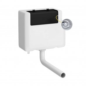 Nuie Universal Access Concealed Toilet Cistern with Traditional Chrome Flush Plate | Product Image