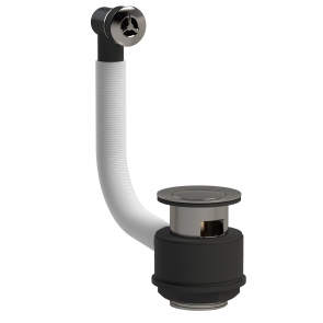 Nuie Stone Basin Pop-Up Waste with Overflow - Brushed Pewter