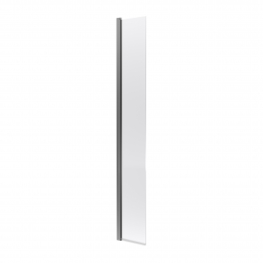 Nuie Wet Room Concealed Hinged Flipper Panel 1850mm High x 300mm Wide 8mm Glass - Brushed Pewter