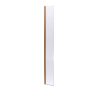 Nuie Wet Room Concealed Hinged Flipper Panel 1850mm High x 300mm Wide 8mm Glass - Brushed Bronze | Product Image