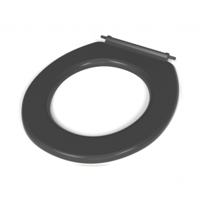 Nymas NymaPRO Toilet Seat Ring Only with Side Transfer Buffers - Dark Grey