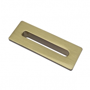 Orbit Rectangle Insert Overflow Cover - Brass